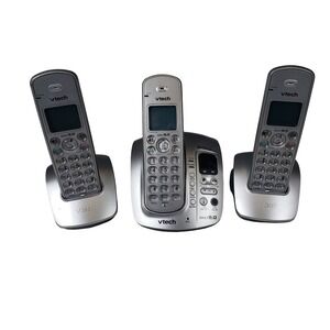 Vtech CS6128-42 DECT 6.0 Cordless Phone System 3 Handsets Answering Machine lot
